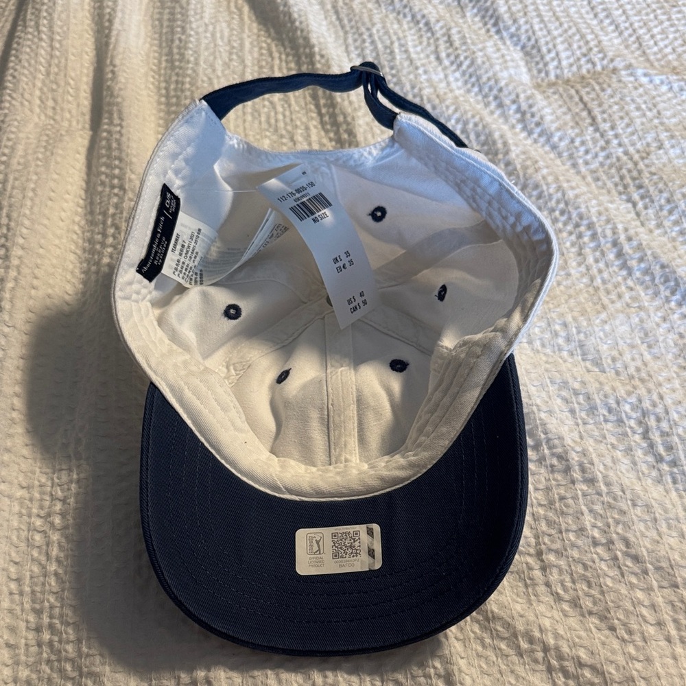 Abercrombie & Fitch White and Navy Cap - Picture 2 of 2